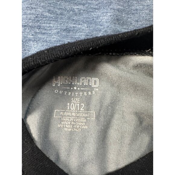 Highland Outfitters Boys Gray & Black Long Sleeve Graphic Tee Size 10/12 - Picture 3 of 6